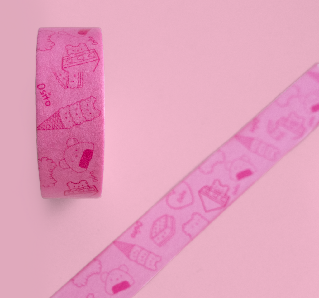 Osito Pink Treats Pattern Washi Tape