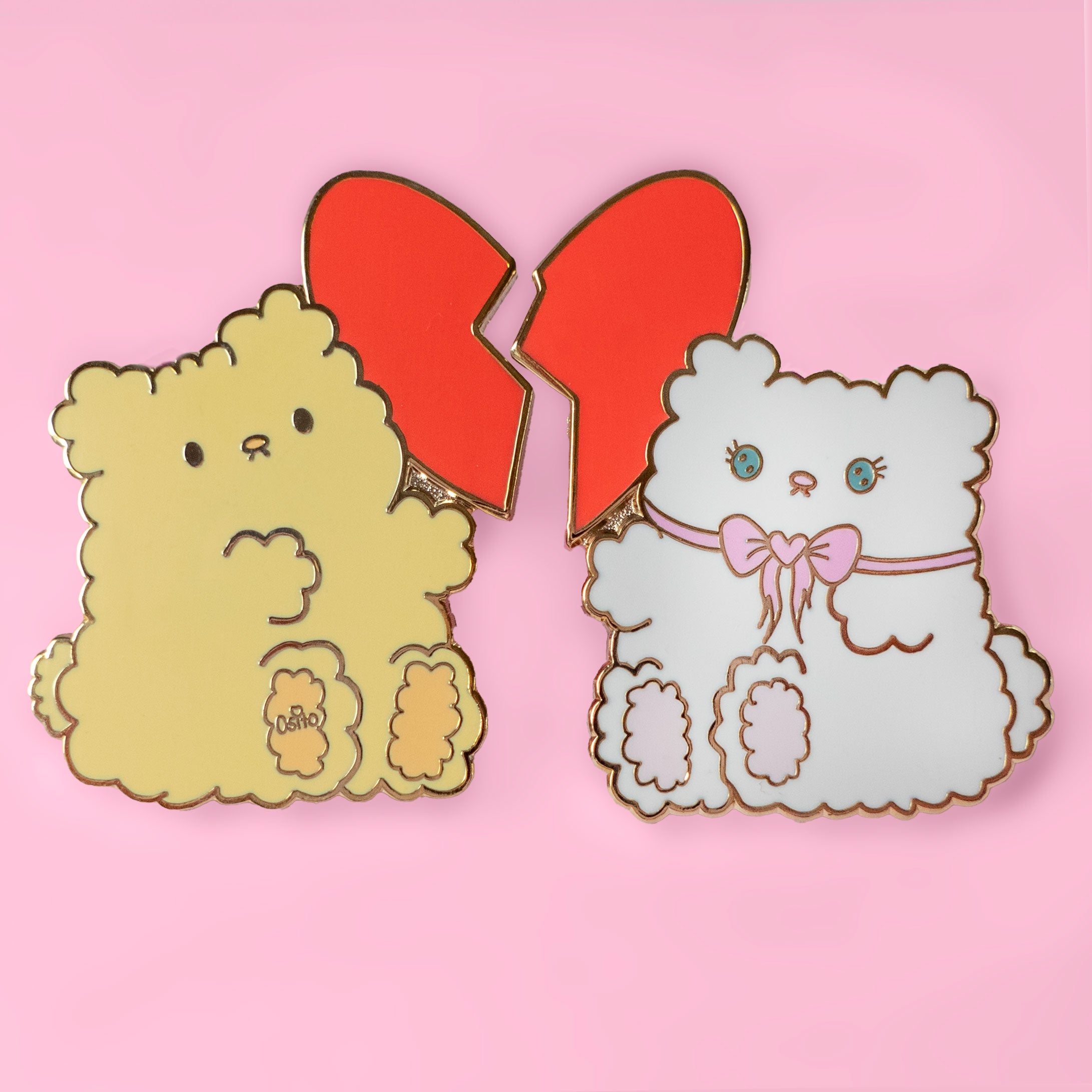 Osito and Clover BFF Enamel Pins