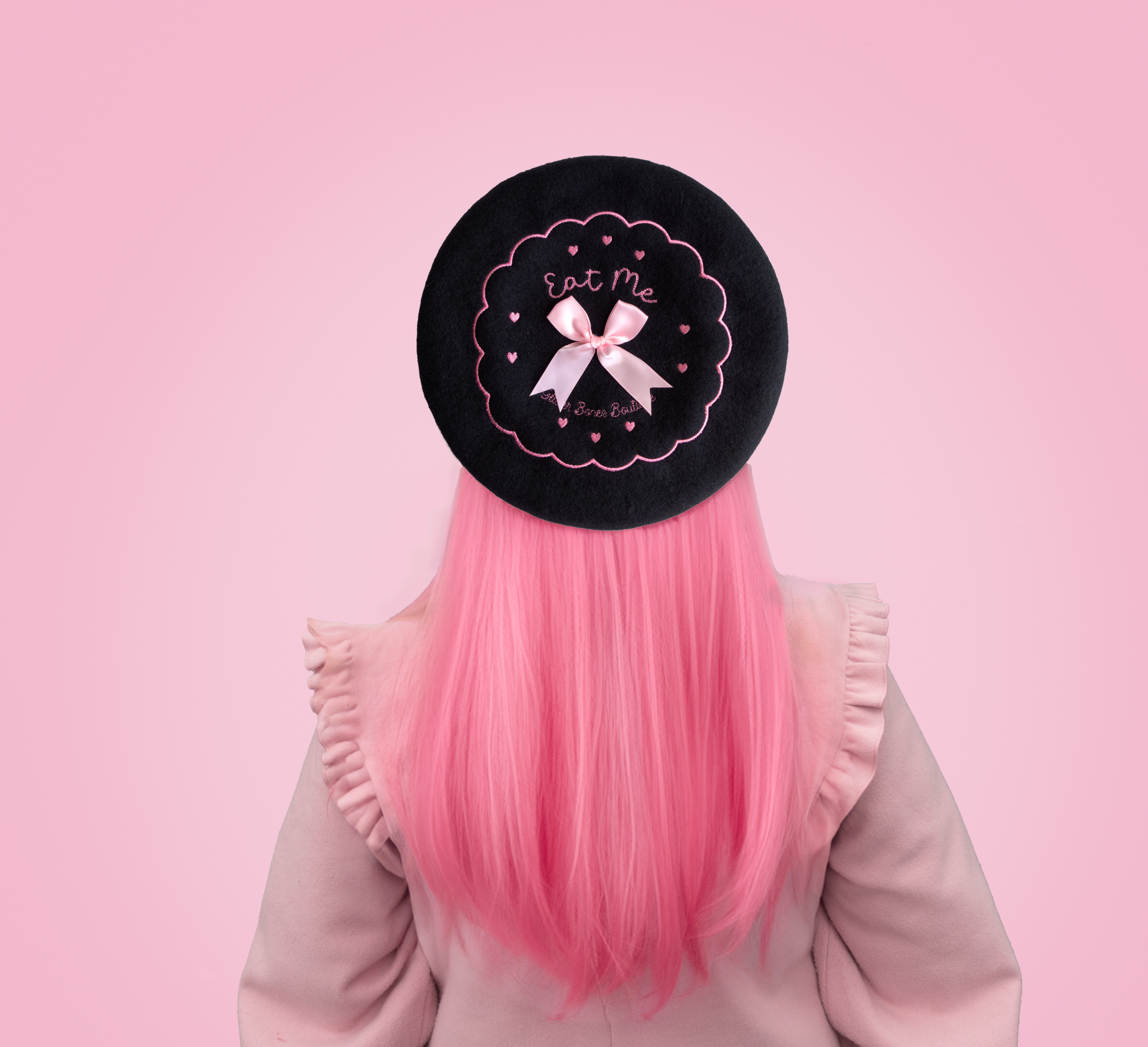 Eat Me Biscuit Beret Black