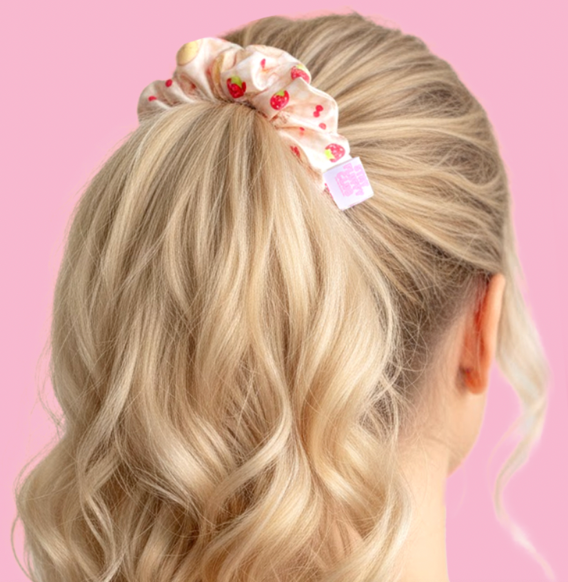 Osito Tan Gingham Scrunchie