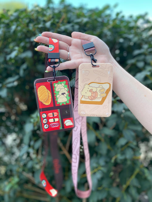 Cafe Osito  Sushi Bento Lanyard and ID Card Case - Glitter Bones Boutique