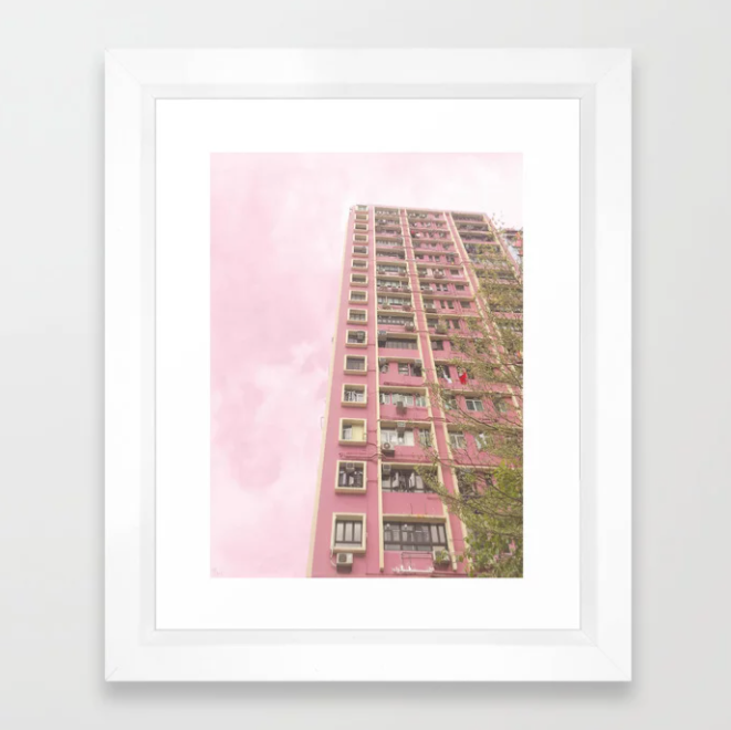Views of Hong Kong Pink Art Print - Glitter Bones Boutique