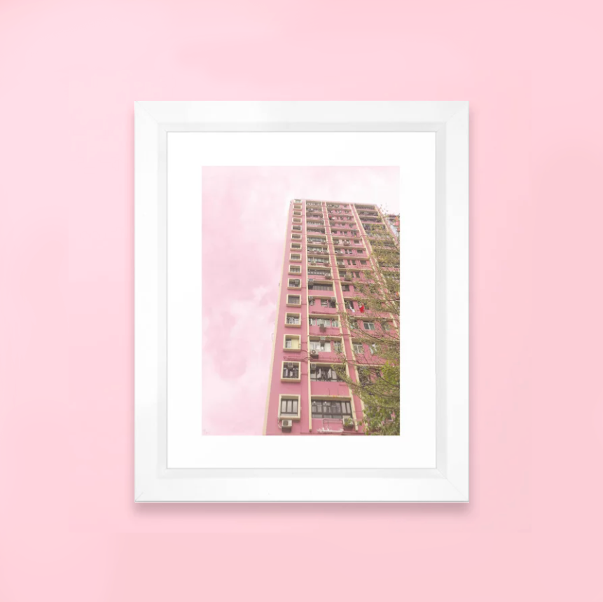 Views of Hong Kong Pink Art Print - Glitter Bones Boutique