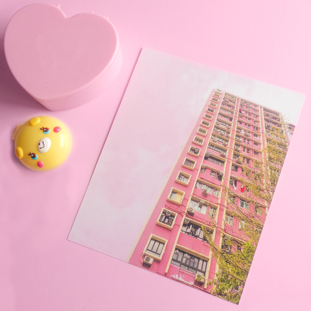 Views of Hong Kong Pink Art Print - Glitter Bones Boutique