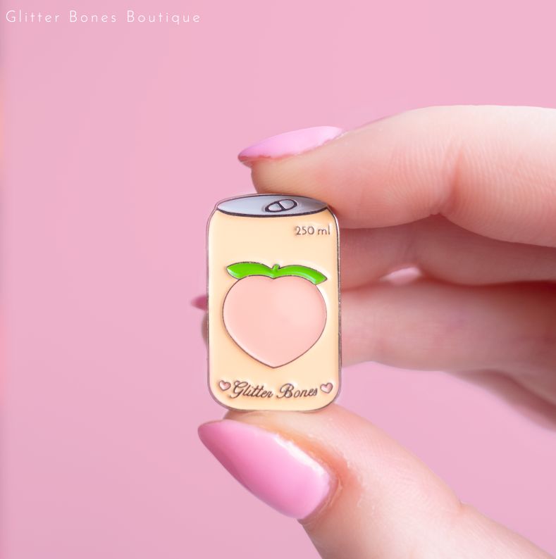 Peach Soda Enamel Pin