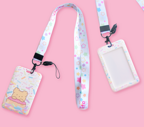 Cafe Osito Donut & Sprinkles Lanyard and ID Card Case - Glitter Bones Boutique