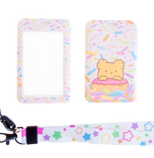 Cafe Osito Donut & Sprinkles Lanyard and ID Card Case - Glitter Bones Boutique