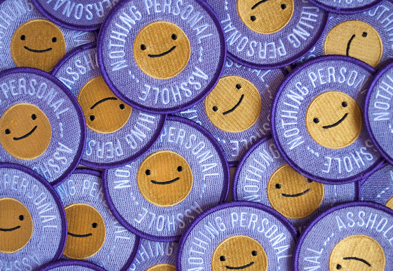 ☺ Smiley Face Nothing Personal Patch ☺ - Glitter Bones Boutique