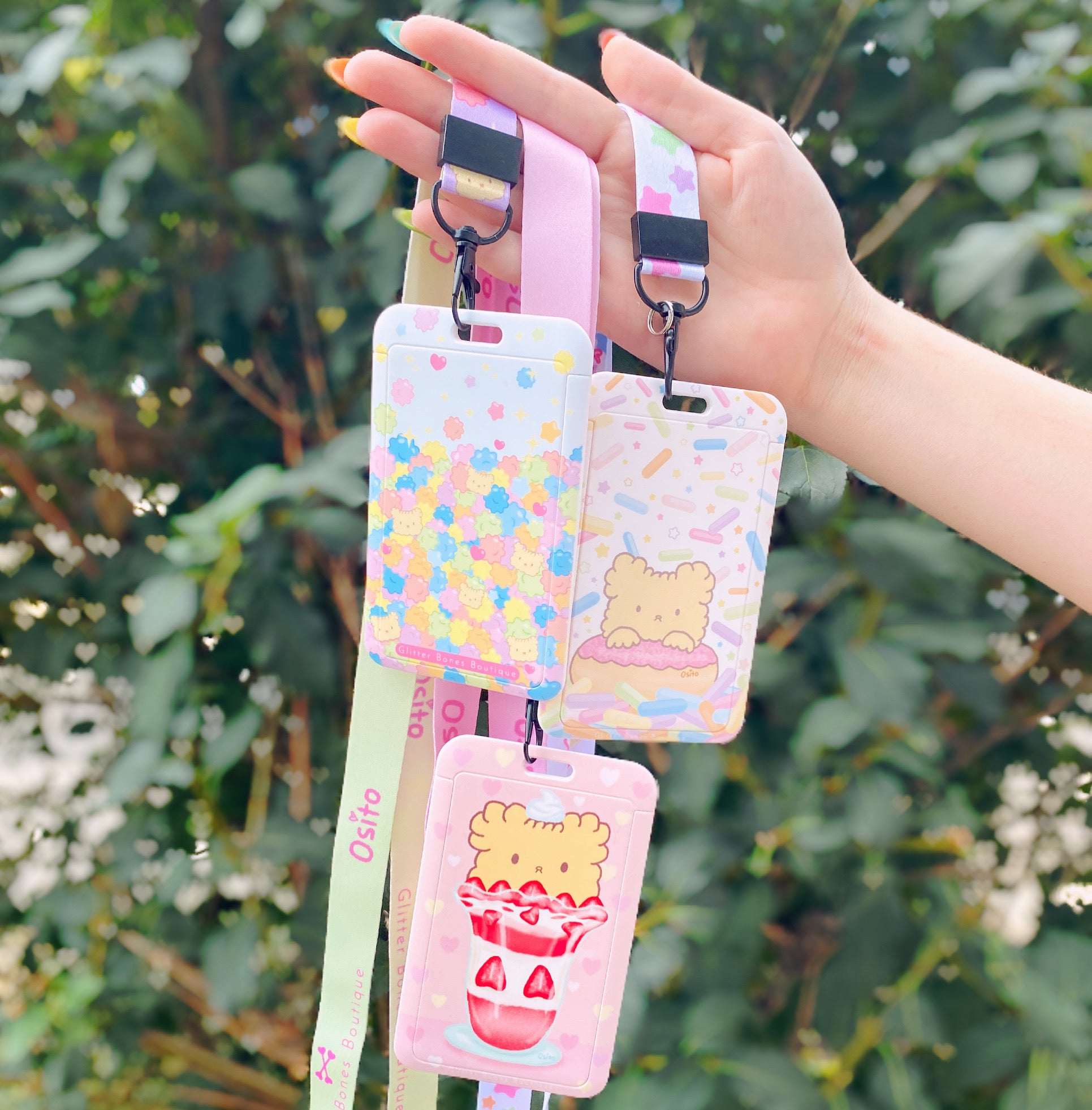 Cafe Osito Konpeito Candy Lanyard and ID Card Case